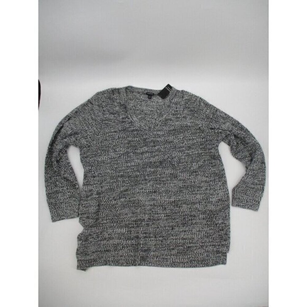Torrid Womens Sweater 4X Grey Cold Shoulder Long Sleeves Casual Knit Preppy New